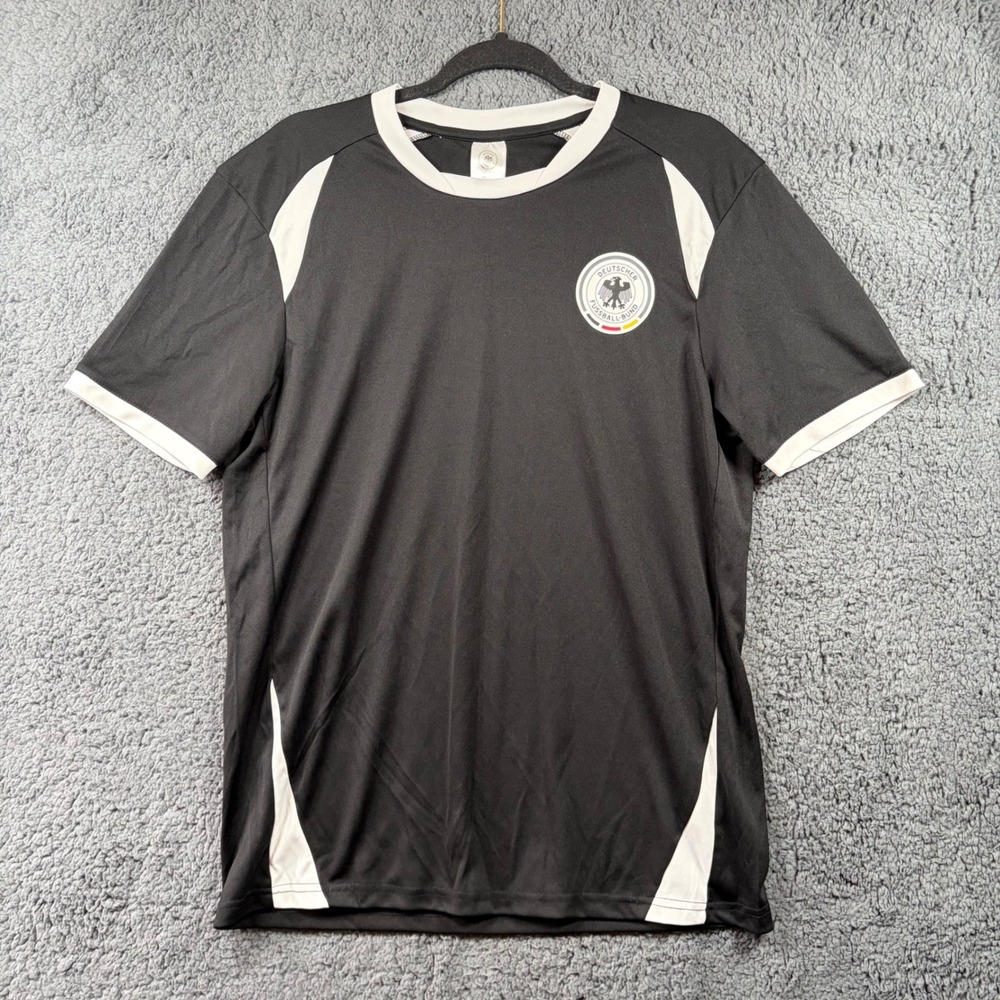 Germany National Team DFB Soccer Jersey Black White Retro Deutschland Men's M